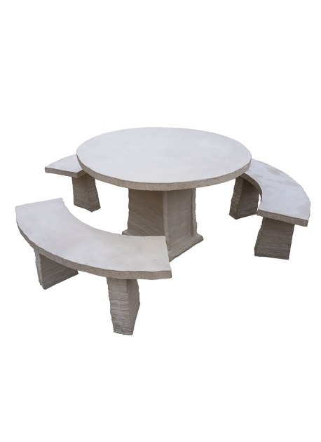 table exterieur pierre reconstituee