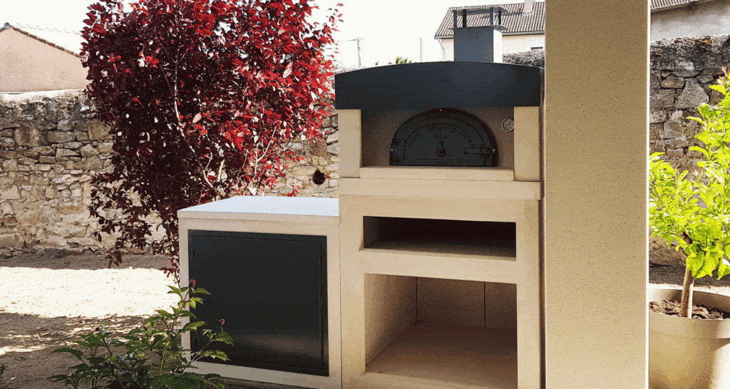 Four à bois Malissard en ardoise veinage gris