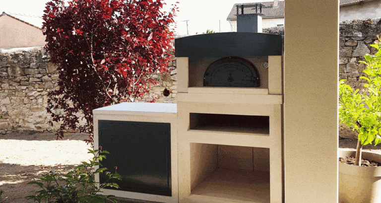 Four à bois Malissard en ardoise veinage gris