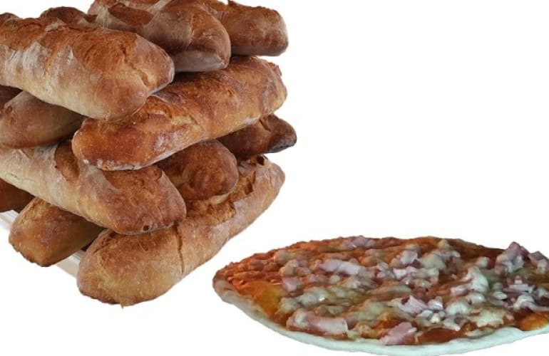 Pain et pizza