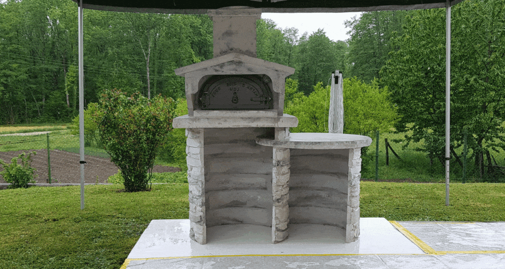 Four à bois Vence en ardoise veinage gris