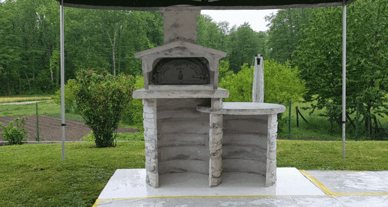 Four à bois Vence en ardoise veinage gris